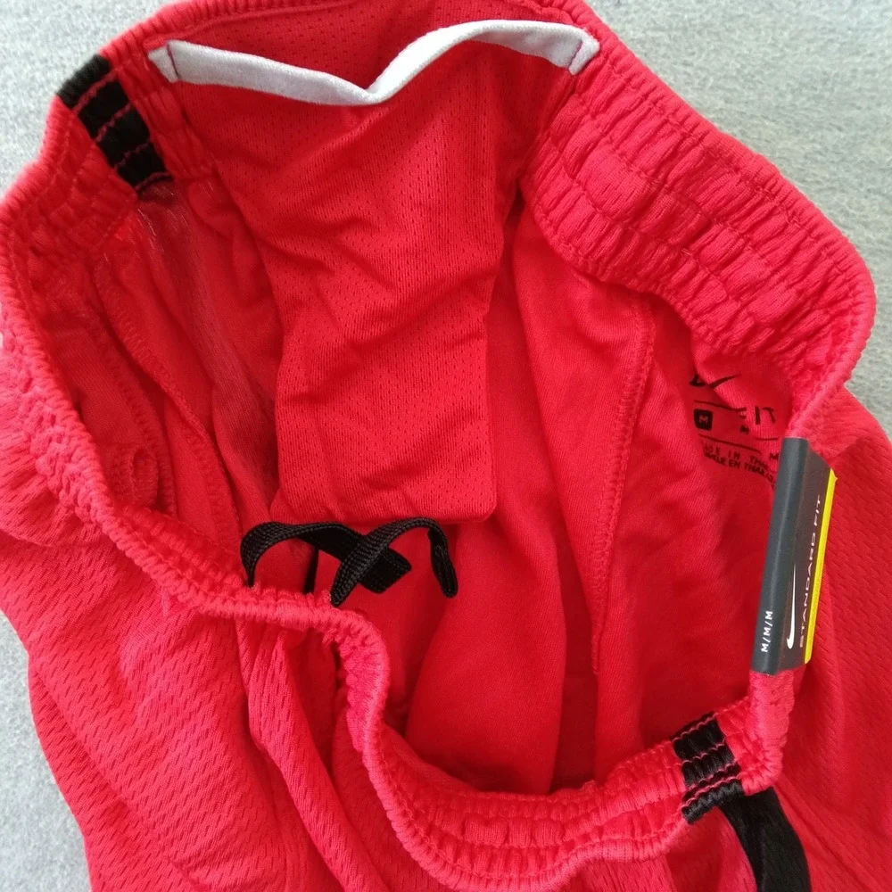 Nike Kids Dri-FIT Basketball Shorts Red Black Graphic Stripe Medium NEW